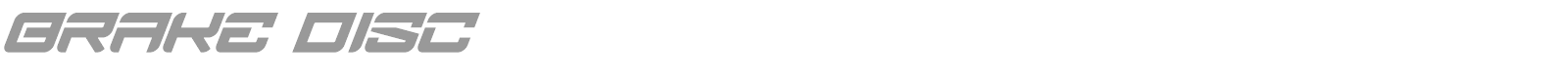 Brake Disc font preview